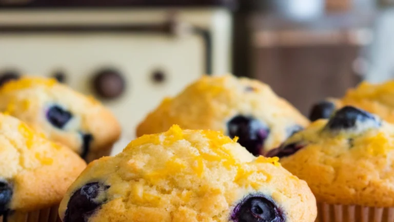 Blueberry Lemon Cornmeal Muffins - Featured