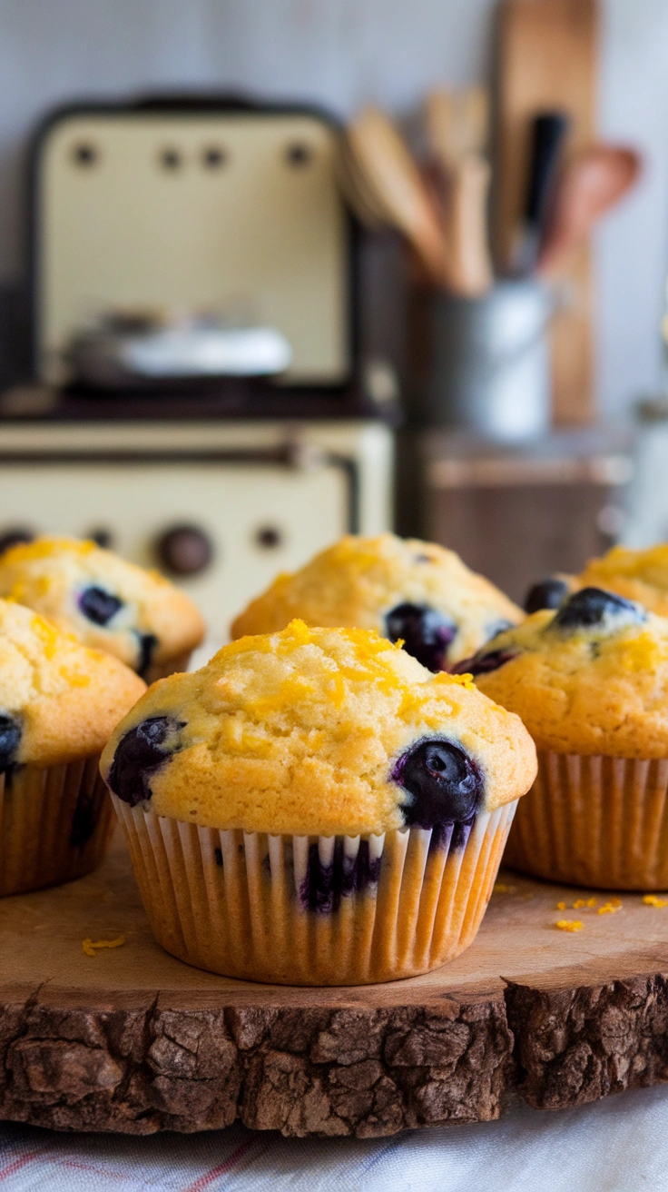 Blueberry Lemon Cornmeal Muffins