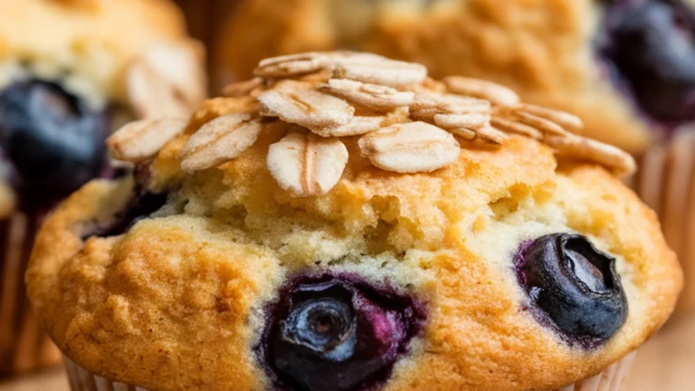 Blueberry Oat Muffins - Featured