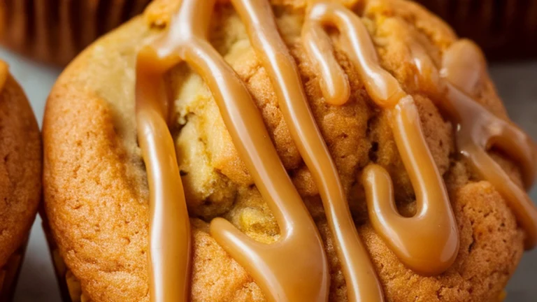 Caramel Banana Muffins - Featured