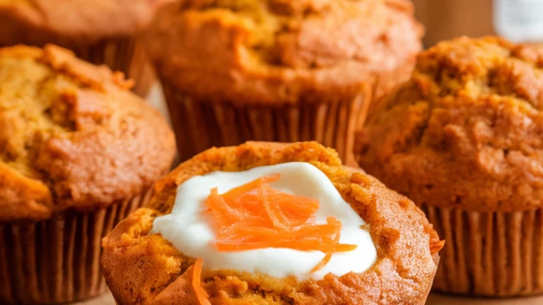 Carrot Cake Muffins with Cream Cheese Filling - Featured