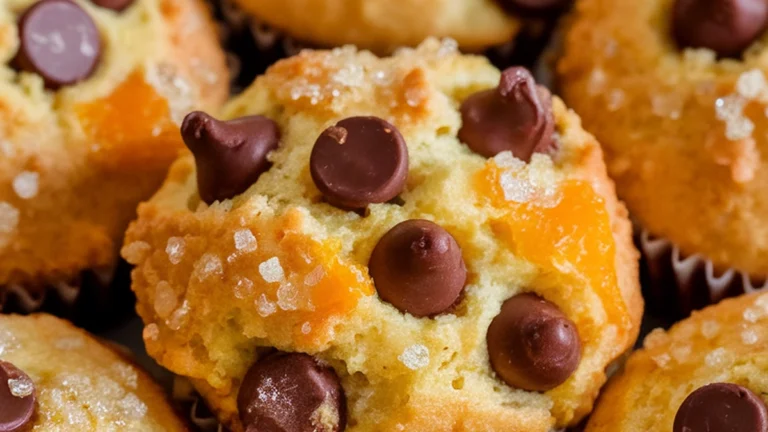 Chocolate Chip Mini Muffins Recipe with Orange Zest - Featured