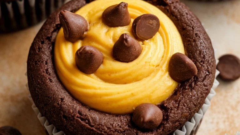 Chocolate Pumpkin Cheesecake Muffins - Featured