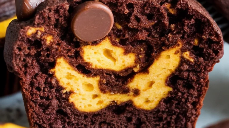 Chocolate Pumpkin Cheesecake Muffins - Featured