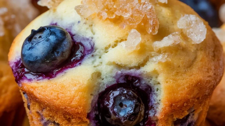 Classic Moist Blueberry Muffins - Featured