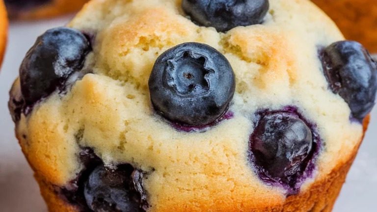 Coconut Flour Blueberry Muffins - Featured