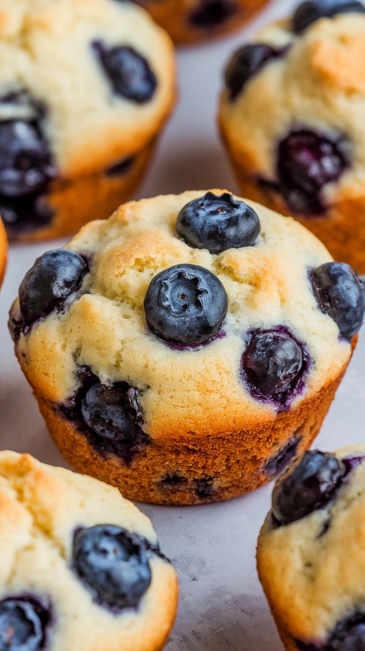 Coconut Flour Blueberry Muffins