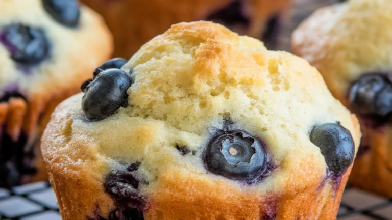 Cottage Cheese Blueberry Muffins (high protein) - Featured
