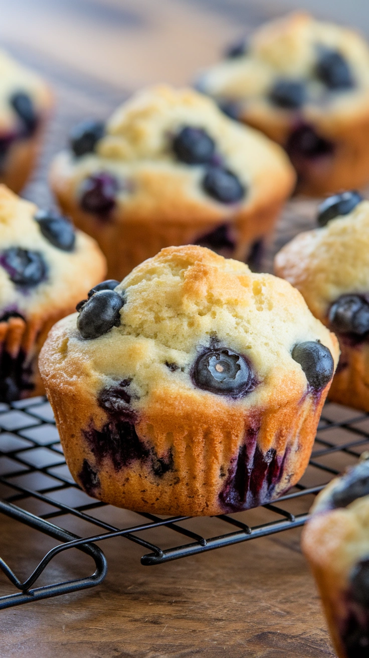 Cottage Cheese Blueberry Muffins (high protein)