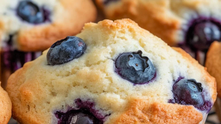 Cottage Cheese Blueberry Muffins (high protein) - Featured