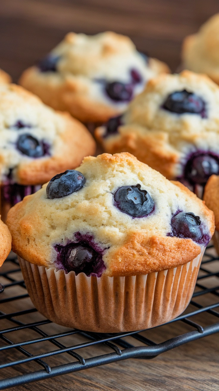Cottage Cheese Blueberry Muffins (high protein)