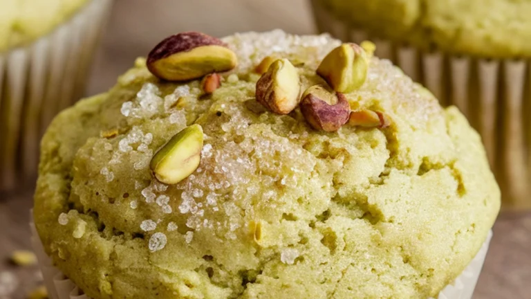 Easy Pistachio Muffins with Pudding Mix - Featured