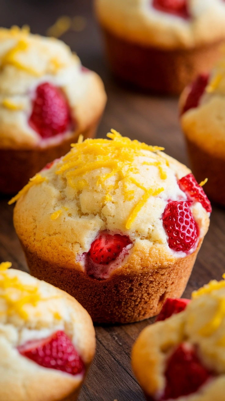 Easy Strawberry Lemon Muffins