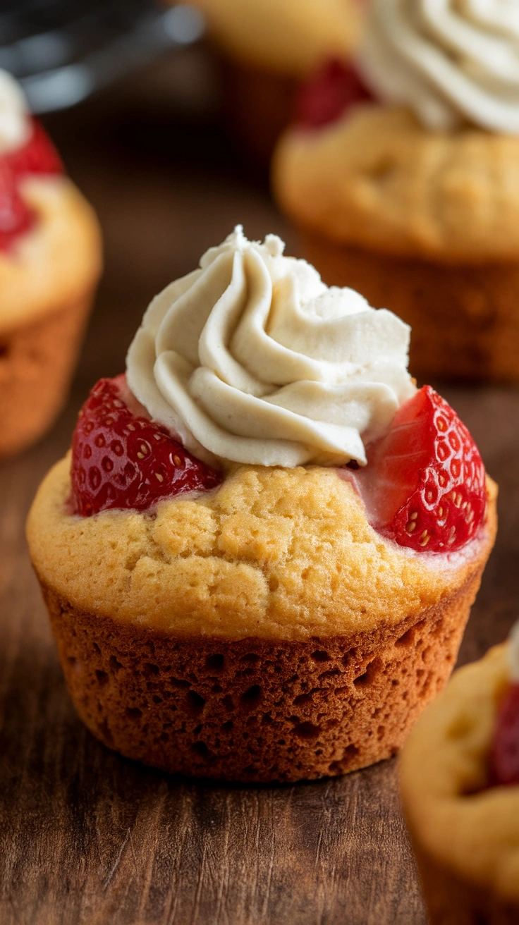 Easy Strawberry Muffins With Cream Cheese