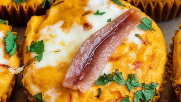 Eggs And Anchovies Low-Carb Breakfast Frittata Muffins - Featured