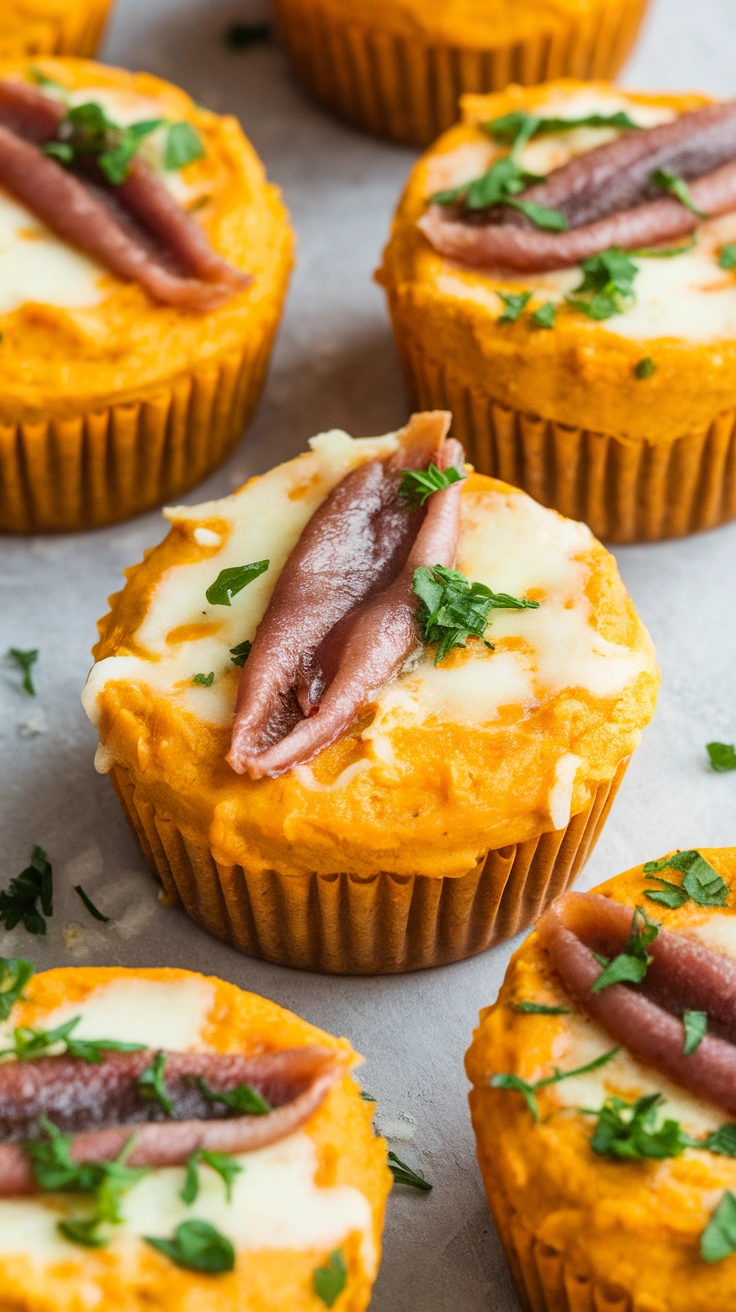 Eggs And Anchovies Low-Carb Breakfast Frittata Muffins