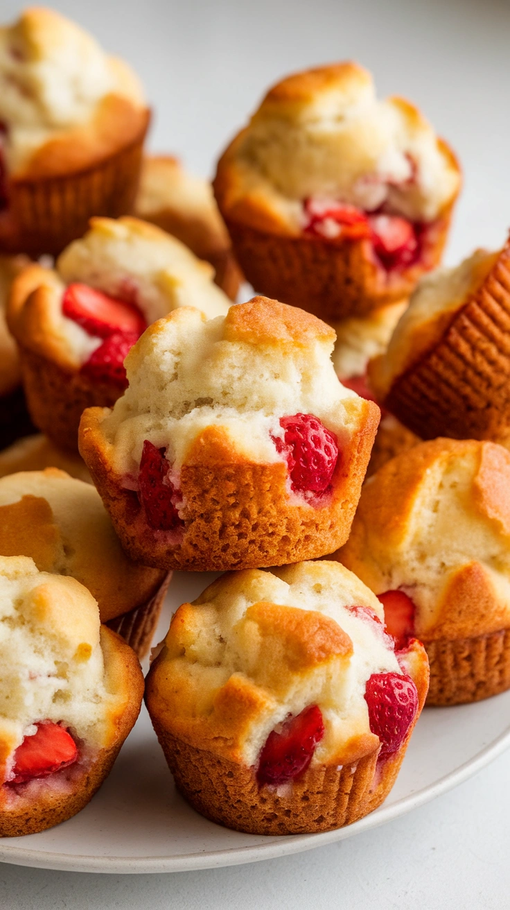 Fresh Strawberry Mini Muffins Recipe