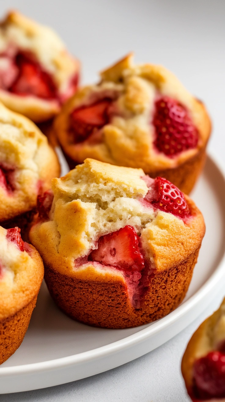 Fresh Strawberry Mini Muffins Recipe