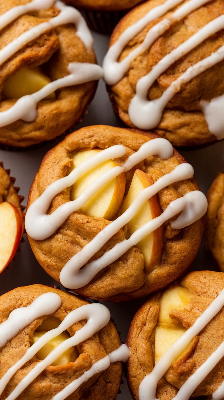 Glazed Apple Coffee Cake Muffins