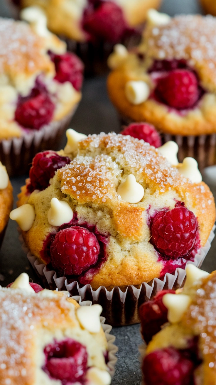 Gluten Free Raspberry White Chocolate Muffins