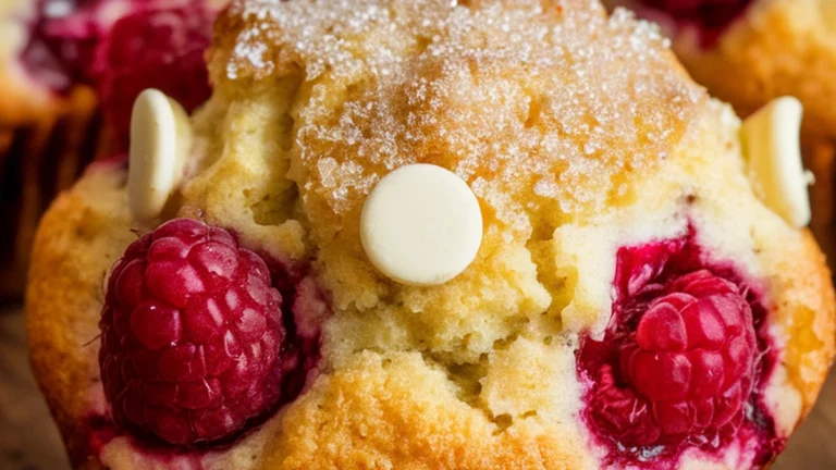 Gluten Free Raspberry White Chocolate Muffins - Featured