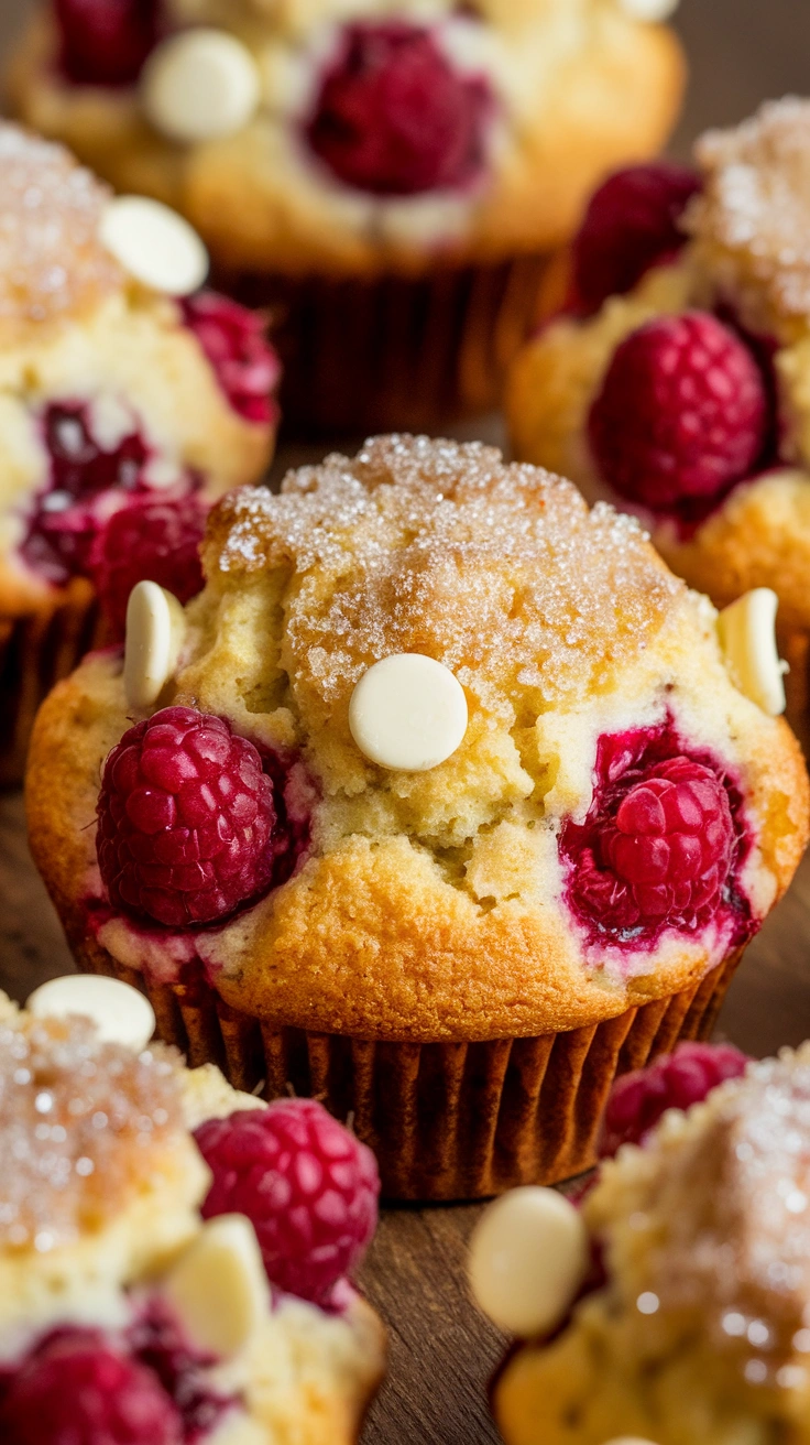 Gluten Free Raspberry White Chocolate Muffins