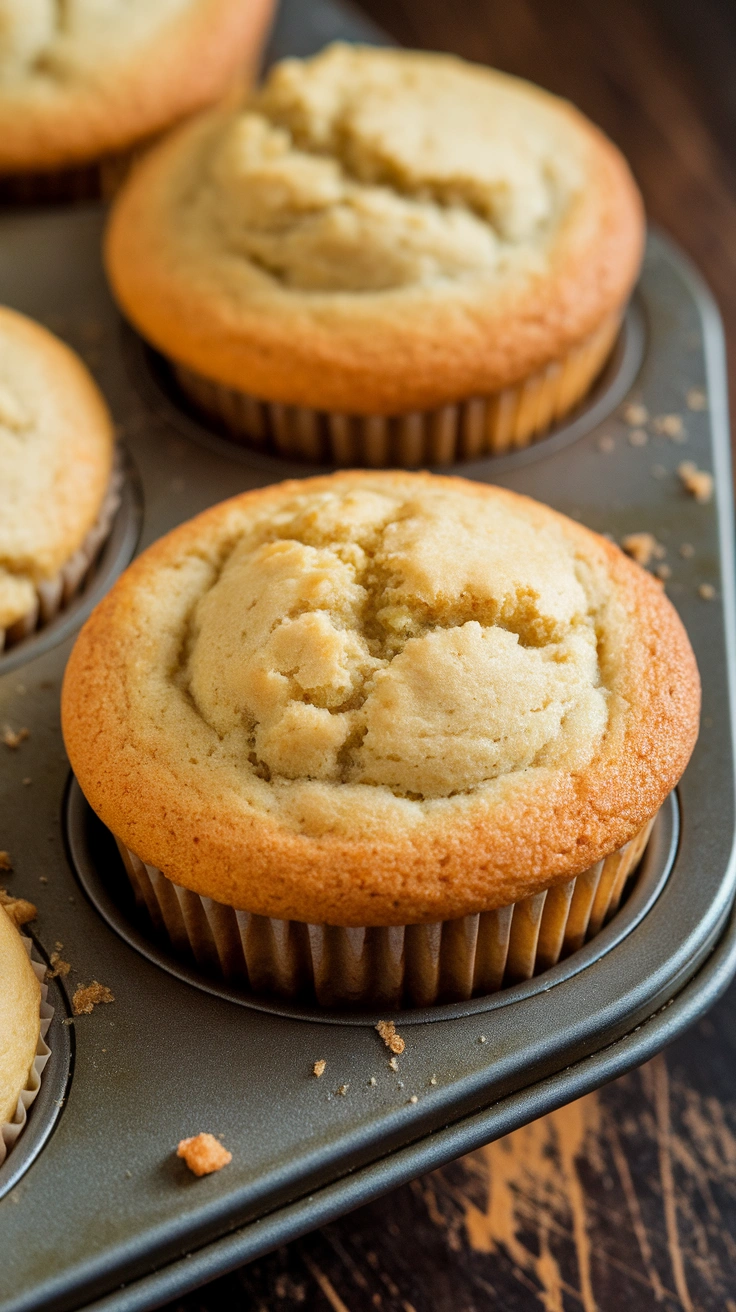Healthy Banana Applesauce Muffins