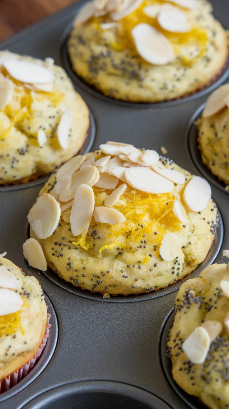 Lemon Almond Poppy Seed Muffins