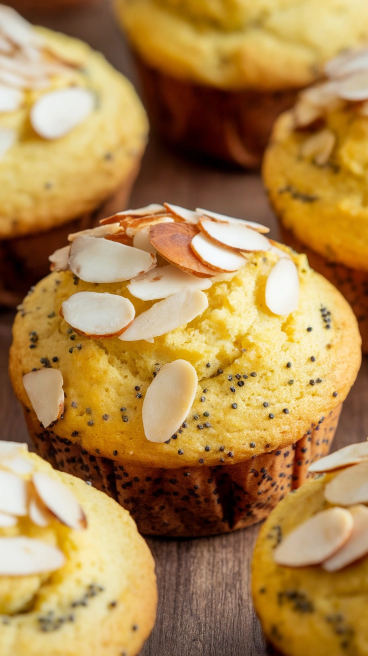 Lemon Almond Poppy Seed Muffins