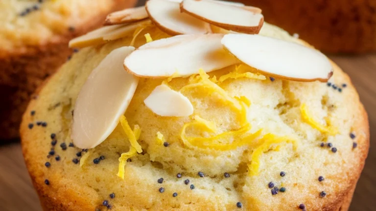 Lemon Almond Poppy Seed Muffins - Featured