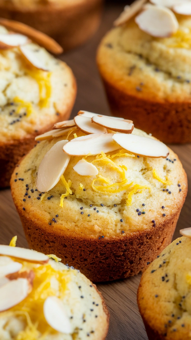 Lemon Almond Poppy Seed Muffins