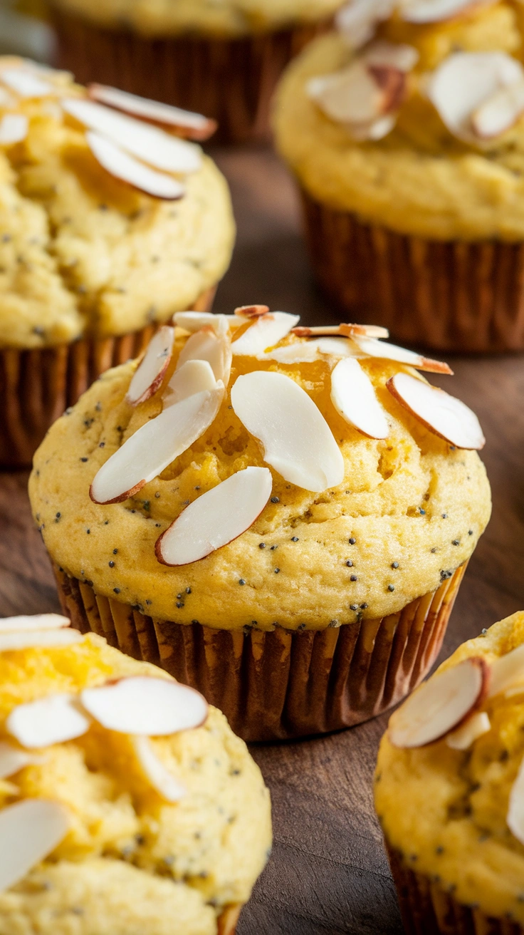Lemon Almond Poppy Seed Muffins