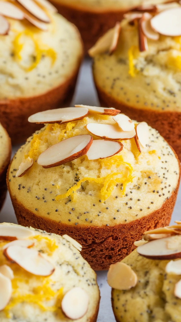 Lemon Almond Poppy Seed Muffins