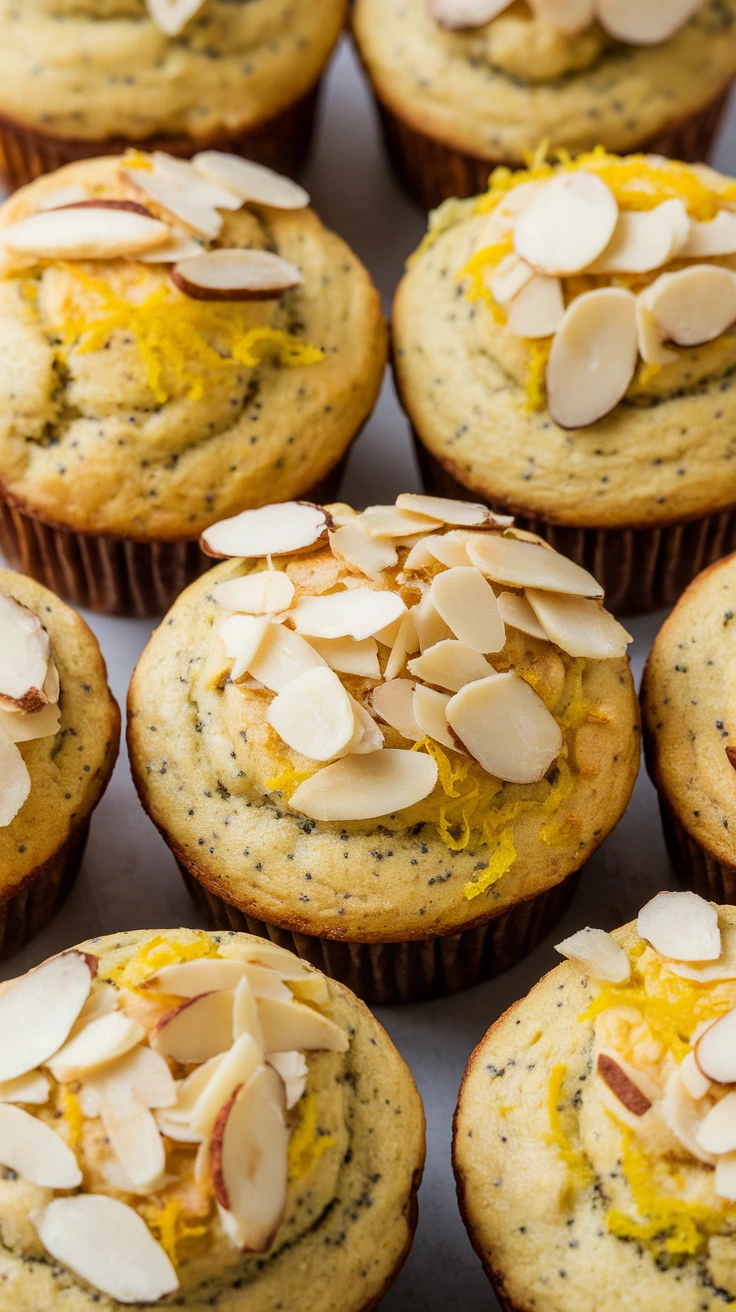 Lemon Almond Poppy Seed Muffins