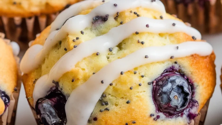 Lemon Blueberry Poppy Seed Muffins - Featured