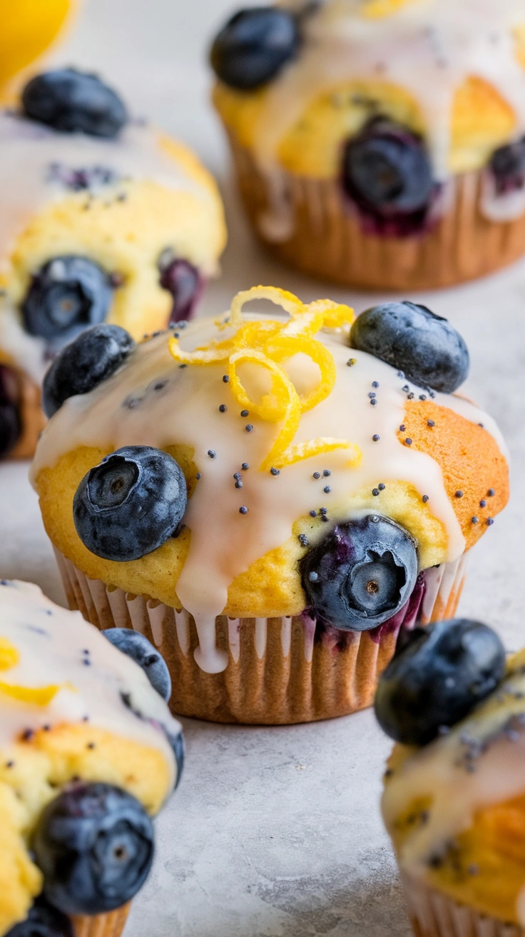 Lemon Blueberry Poppy Seed Muffins