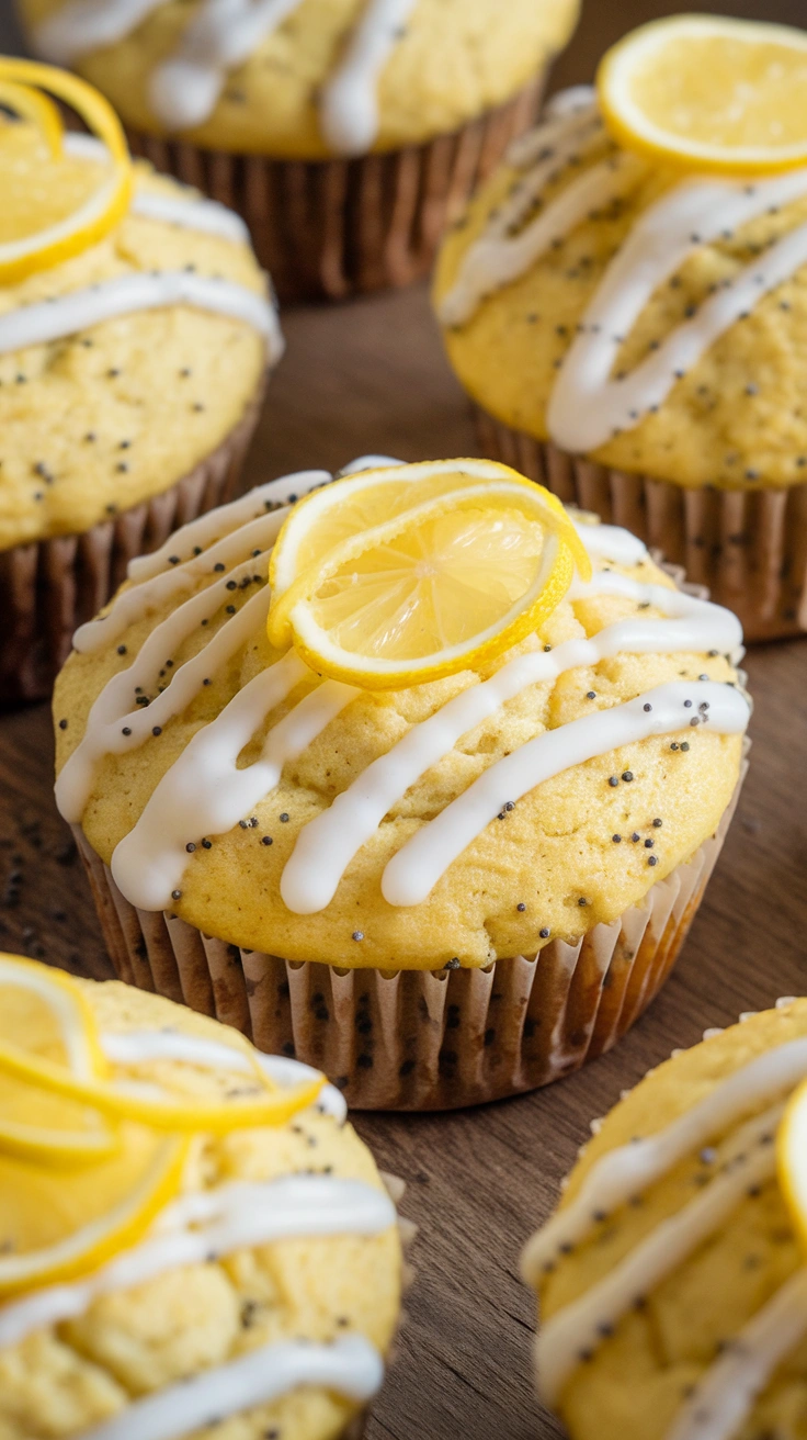 Lemon poppy seed muffins
