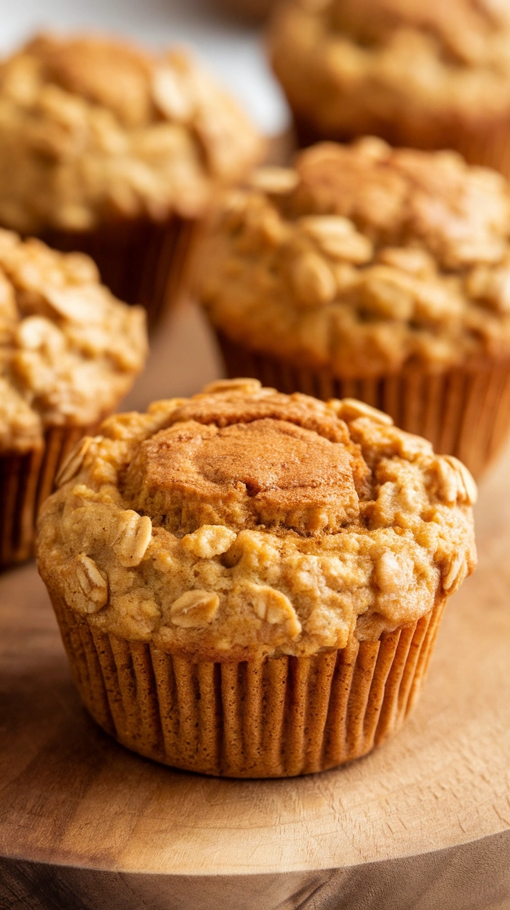 Maple Brown Sugar Oatmeal Muffins