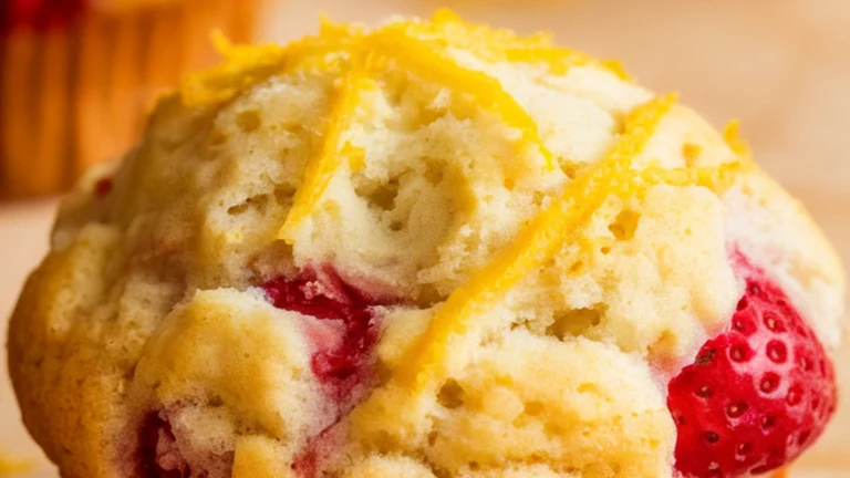 Meyer Lemon Strawberry Muffins - Featured