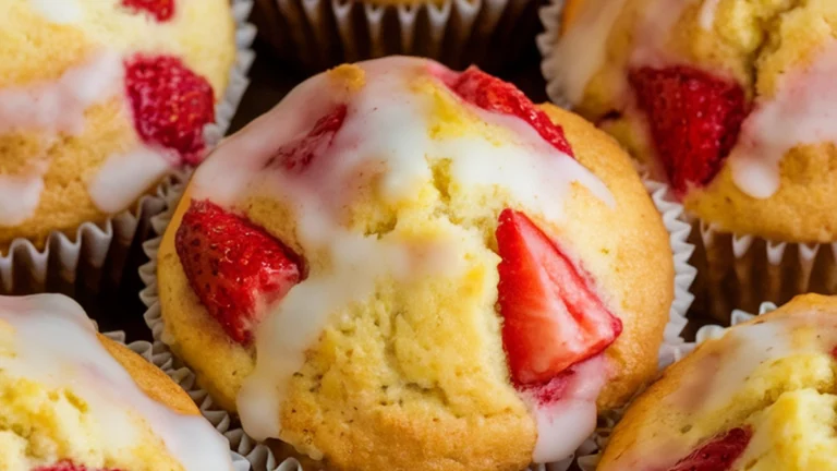 Meyer Lemon Strawberry Muffins - Featured