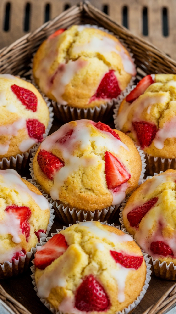 Meyer Lemon Strawberry Muffins