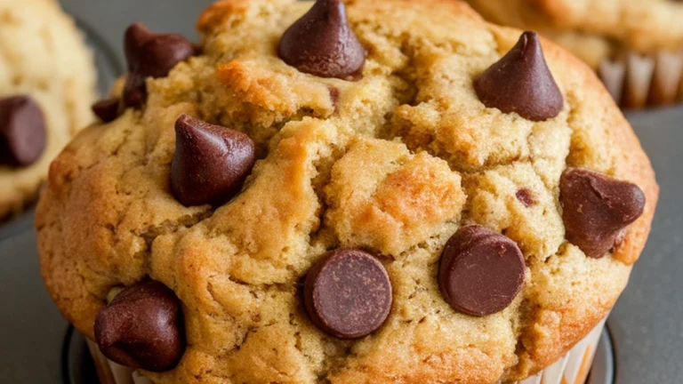 Pancake Mix Chocolate Chip Muffins - Featured