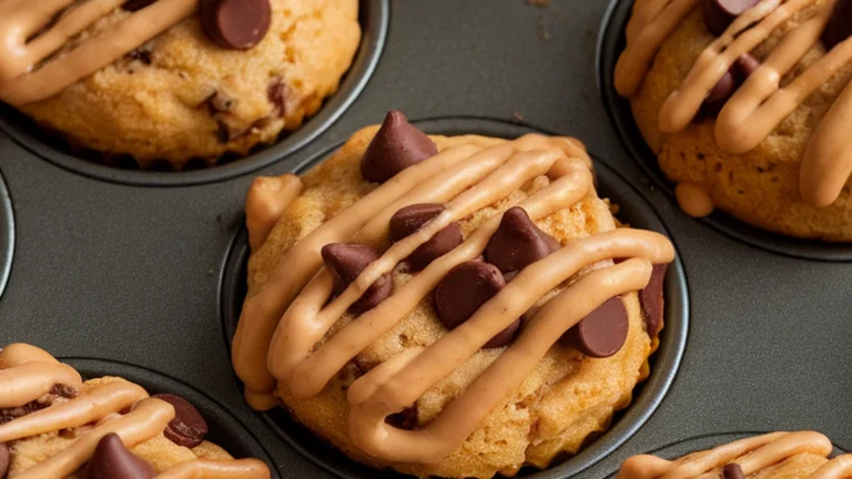 Peanut Butter and Banana Mini Muffins - Featured