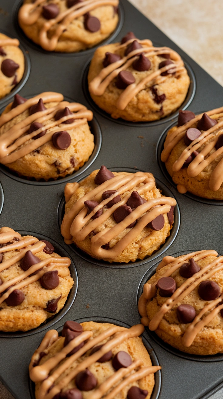Peanut Butter and Banana Mini Muffins