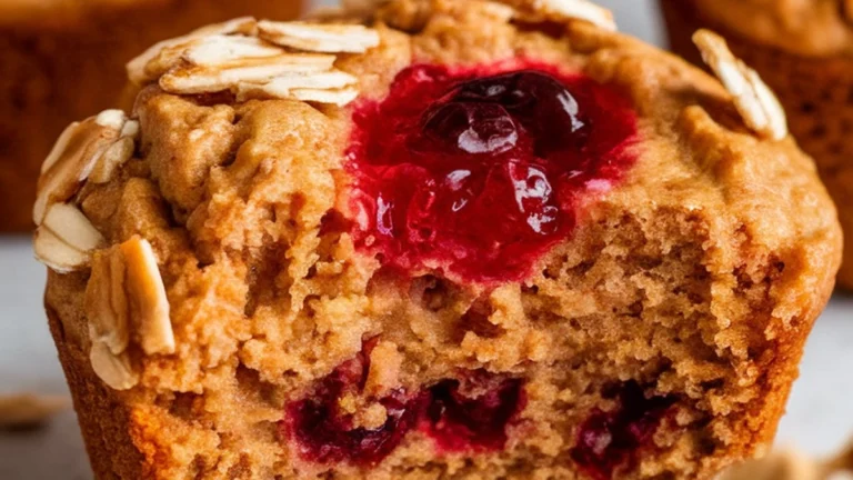 Peanut Butter Muffins with Jelly Filling - Featured