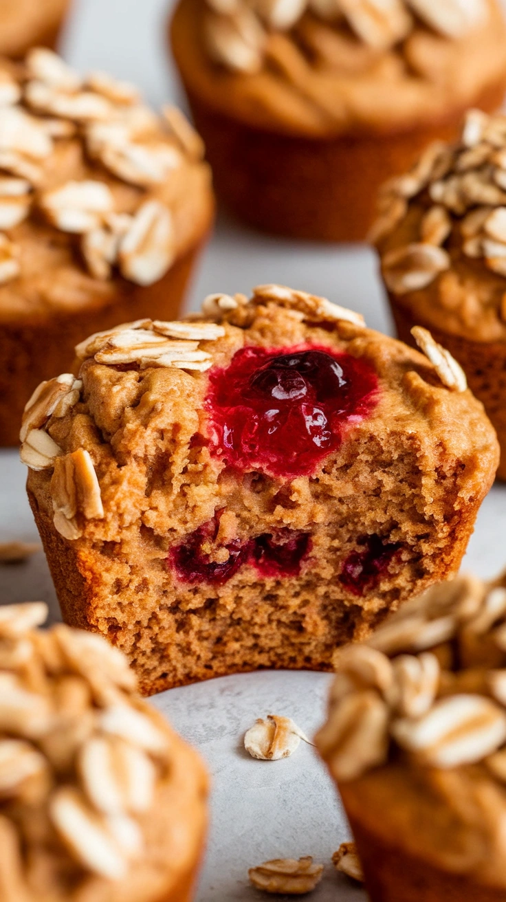 Peanut Butter Muffins with Jelly Filling