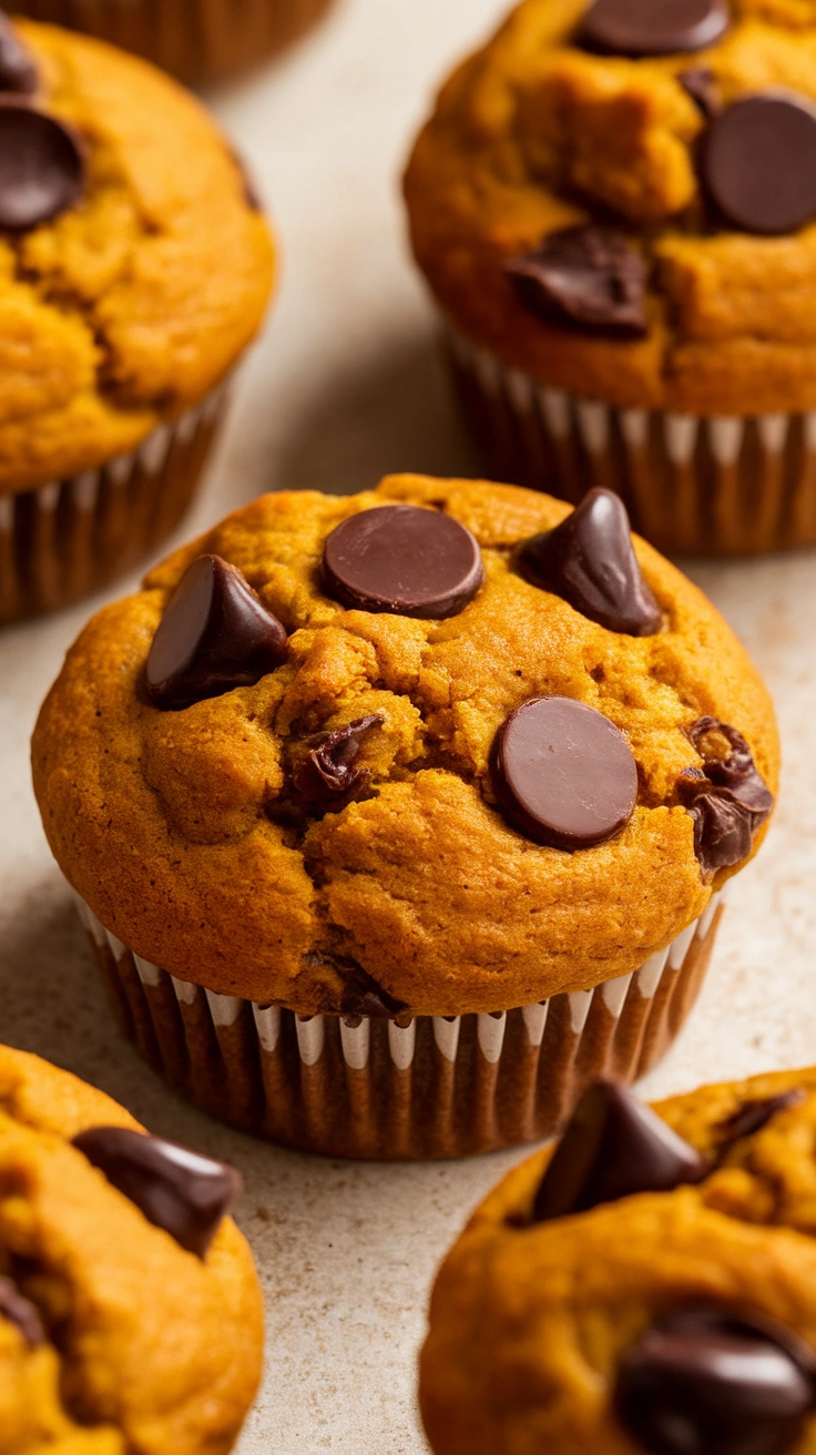 Pumpkin Chocolate Chip Muffins