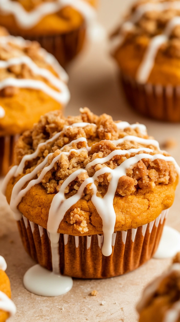 Pumpkin Muffins with Brown Sugar Streusel