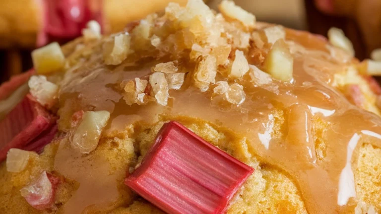 Rhubarb and Ginger Muffins - Featured