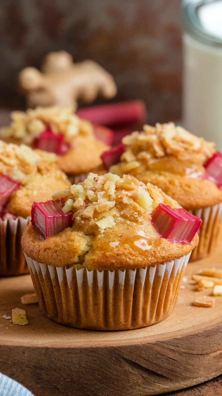 Rhubarb and Ginger Muffins